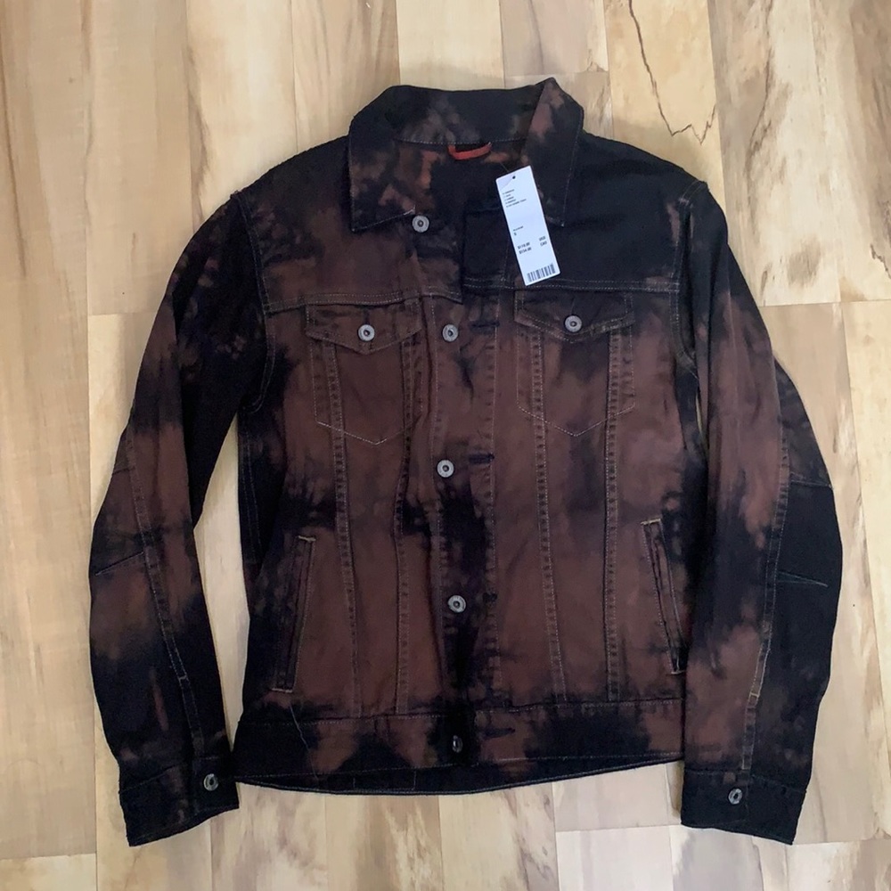 NWT Vintage black tie dye denim jacket